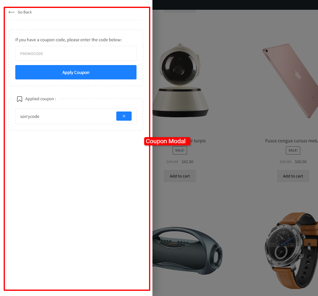 Coupon Modal.