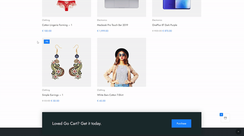 Shopping meter threashold animation.